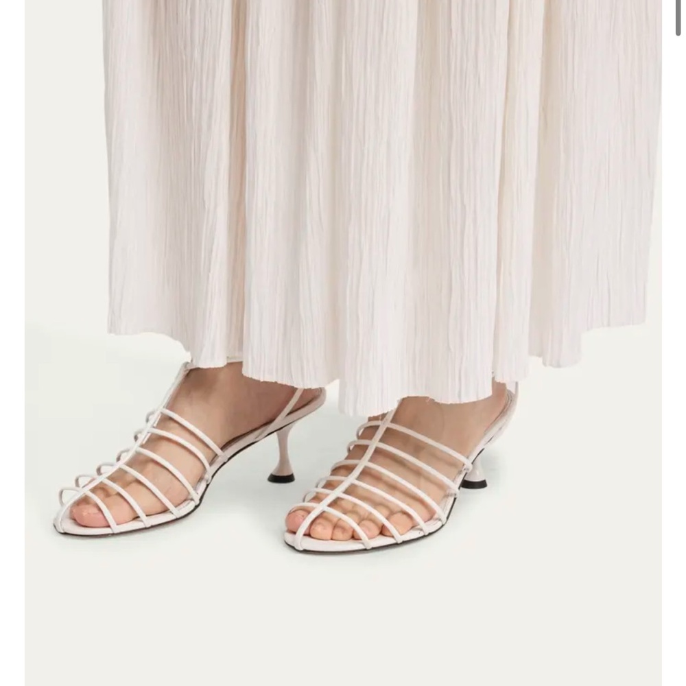 Proenza Schouler White Strappy Caged Sandals - Picture 6 of 8